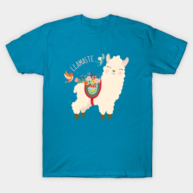 Llamaste - When A Llama Offers You A Respectful Greeting T-Shirt by LittleBunnySunshine